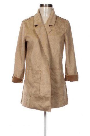 Palton de femei Pull&Bear, Mărime S, Culoare Bej, Preț 35,79 Lei