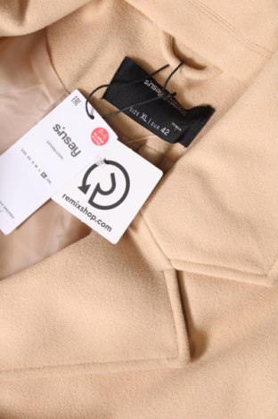 Dámsky kabát  Sinsay, Veľkosť XL, Farba Béžová, Cena  61,61 €