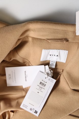 Γυναικείο παλτό VILA, Μέγεθος M, Χρώμα  Μπέζ, Τιμή 63,92 €