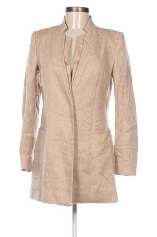 Дамско палто Zara, Размер S, Цвят Бежов, Цена 40,80 лв.