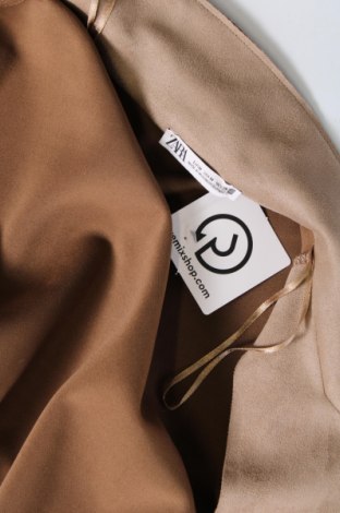 Дамско палто Zara, Размер M, Цвят Бежов, Цена 35,05 лв.