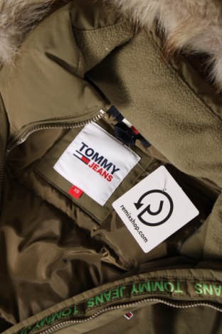 Γυναικείο μπουφάν Tommy Jeans, Μέγεθος XS, Χρώμα Πράσινο, Τιμή 111,94 €