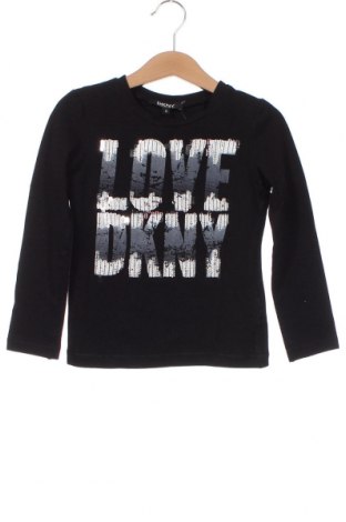 Детска блуза DKNY, Размер 5-6y/ 116-122 см, Цвят Черен, Цена 37,15 лв.