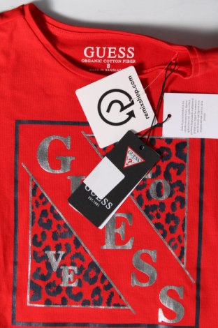 Dziecięca bluzka Guess, Rozmiar 7-8y/ 128-134 cm, Kolor Czerwony, Cena 100,57 zł