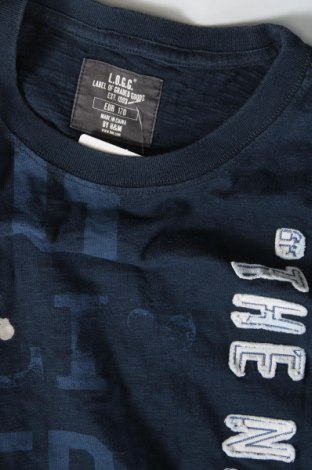 Kinder Shirt H&M L.O.G.G., Größe 15-18y/ 170-176 cm, Farbe Blau, Preis 3,98 €