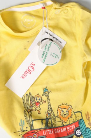 Детска блуза S.Oliver, Размер 9-12m/ 74-80 см, Цвят Жълт, Цена 20,40 лв.