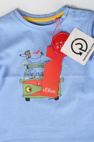 Kinder Shirt S.Oliver, Größe 2-3m/ 56-62 cm, Farbe Blau, Preis 9,20 €