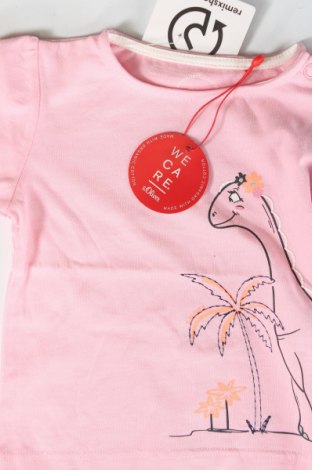 Детска блуза S.Oliver, Размер 3-6m/ 62-68 см, Цвят Розов, Цена 11,22 лв.