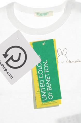 Kinder Shirt United Colors Of Benetton, Größe 0-1m/ 50 cm, Farbe Weiß, Preis 9,20 €