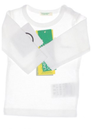 Детска блуза United Colors Of Benetton, Размер 0-1m/ 50 см, Цвят Бял, Цена 20,40 лв.