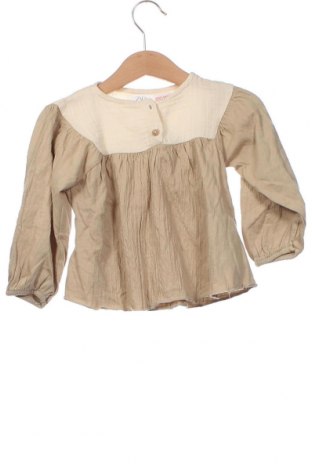 Детска блуза Zara, Размер 12-18m/ 80-86 см, Цвят Бежов, Цена 8,40 лв.