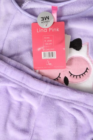 Детска пижама Lina Pink, Размер 6-7y/ 122-128 см, Цвят Лилав, Цена 40,67 лв.
