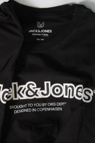Детска тениска Jack & Jones, Размер 15-18y/ 170-176 см, Цвят Черен, Цена 33,00 лв.