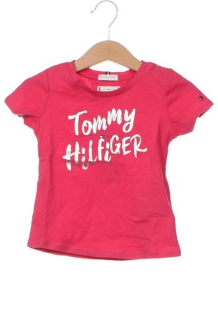Dziecięcy T-shirt Tommy Jeans, Rozmiar 9-12m/ 74-80 cm, Kolor Różowy, Cena 85,30 zł