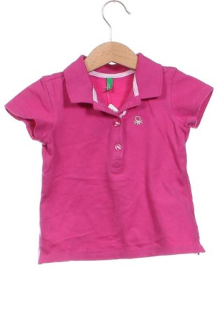 Детска тениска United Colors Of Benetton, Размер 18-24m/ 86-98 см, Цвят Розов, Цена 9,38 лв.