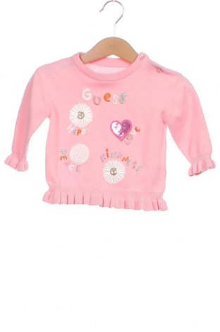 Dziecięcy sweter Guess, Rozmiar 3-6m/ 62-68 cm, Kolor Różowy, Cena 123,95 zł