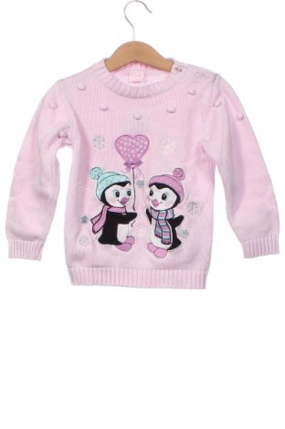 Детски пуловер Smile, Размер 18-24m/ 86-98 см, Цвят Розов, Цена 13,68 лв.