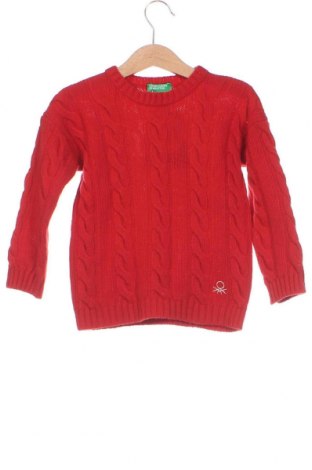 Gyerek pulóver United Colors Of Benetton, Méret 18-24m / 86-98 cm, Szín Piros, Ár 6 469 Ft