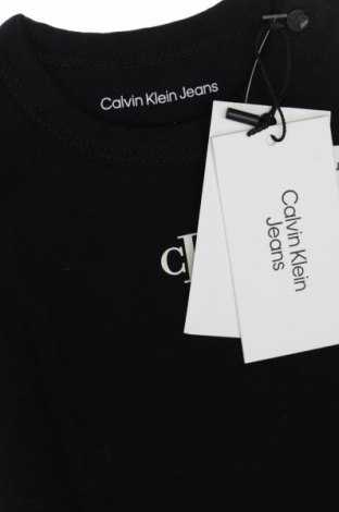 Детско боди Calvin Klein Jeans, Размер 3-6m/ 62-68 см, Цвят Черен, Цена 38,76 лв.