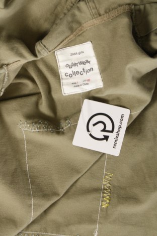 Παιδικό τζίν μπουφάν Zara, Μέγεθος 6-7y/ 122-128 εκ., Χρώμα Πράσινο, Τιμή 13,44 €