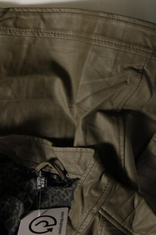 Detská kožená bunda , Veľkosť 14-15y/ 168-170 cm, Farba Zelená, Cena  6,55 €