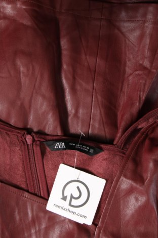 Kožené šaty  Zara, Veľkosť M, Farba Červená, Cena  15,31 €