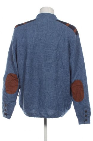 Jachetă tricotată de bărbați, Mărime L, Culoare Albastru, Preț 53,42 Lei