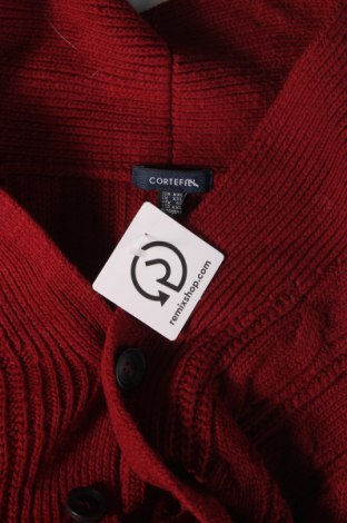 Jachetă tricotată de bărbați Cortefiel, Mărime XXL, Culoare Roșu, Preț 78,95 Lei