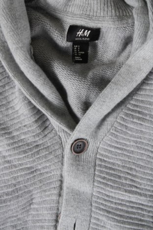 Jachetă tricotată de bărbați H&M, Mărime S, Culoare Gri, Preț 95,39 Lei