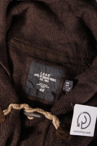 Jachetă tricotată de bărbați H&M L.O.G.G., Mărime M, Culoare Maro, Preț 47,70 Lei