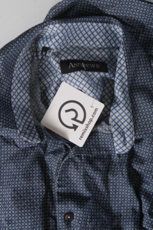 Ανδρικό πουκάμισο Andrews, Μέγεθος M, Χρώμα Μπλέ, Τιμή 9,18 €