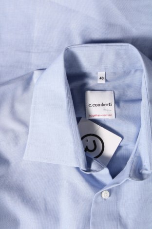Ανδρικό πουκάμισο C.Comberti, Μέγεθος M, Χρώμα Μπλέ, Τιμή 9,69 €