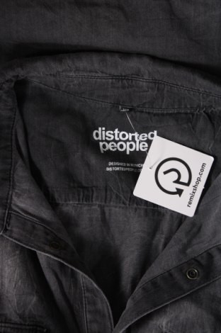 Ανδρικό πουκάμισο Distorted people, Μέγεθος XL, Χρώμα Μαύρο, Τιμή 19,79 €