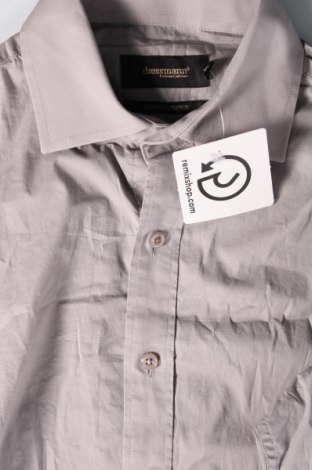 Ανδρικό πουκάμισο Dressmann, Μέγεθος S, Χρώμα Γκρί, Τιμή 5,26 €