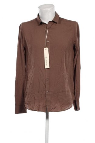 Ανδρικό πουκάμισο Gianni Lupo, Μέγεθος XL, Χρώμα Καφέ, Τιμή 23,81 €