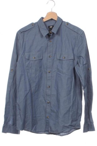 Мъжка риза H&M, Размер M, Цвят Син, Цена 6,67 лв.