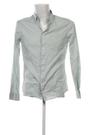 Мъжка риза H&M, Размер M, Цвят Зелен, Цена 17,60 лв.