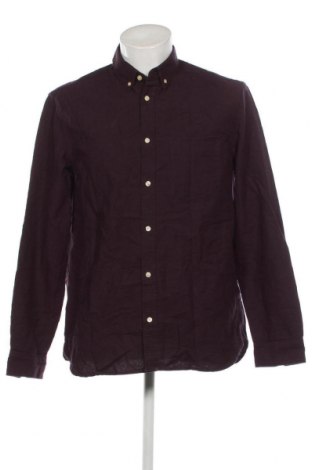 Ανδρικό πουκάμισο H&M L.O.G.G., Μέγεθος L, Χρώμα Βιολετί, Τιμή 3,77 €
