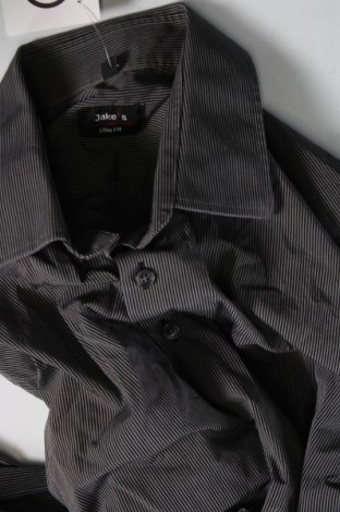 Herrenhemd Jake*s, Größe S, Farbe Grau, Preis 9,46 €