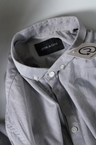 Ανδρικό πουκάμισο Junk De Luxe, Μέγεθος M, Χρώμα Γκρί, Τιμή 15,35 €
