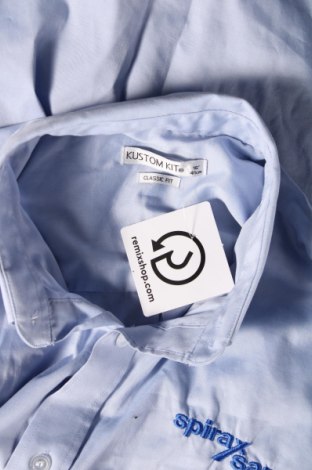 Ανδρικό πουκάμισο Kustom Kit, Μέγεθος L, Χρώμα Μπλέ, Τιμή 20,01 €