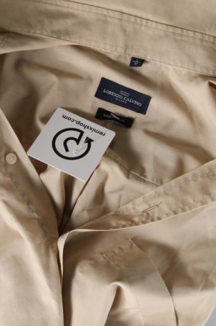 Мъжка риза Lorenzo Calvino, Размер L, Цвят Бежов, Цена 14,80 лв.