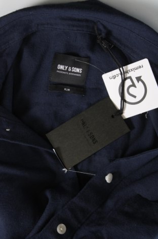 Herrenhemd Only & Sons, Größe S, Farbe Blau, Preis € 7,11