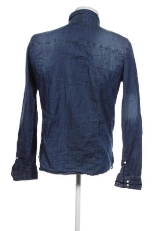 Ανδρικό πουκάμισο Pull&Bear, Μέγεθος L, Χρώμα Μπλέ, Τιμή 17,94 €