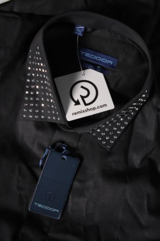 Ανδρικό πουκάμισο Teodor, Μέγεθος L, Χρώμα Μαύρο, Τιμή 39,39 €