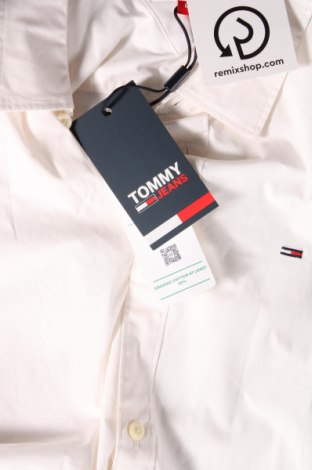 Cămașă de bărbați Tommy Jeans, Mărime L, Culoare Alb, Preț 529,61 Lei