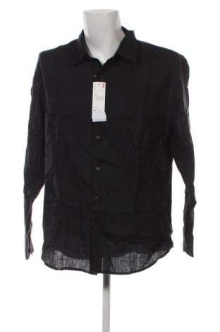 Ανδρικό πουκάμισο Uniqlo, Μέγεθος XXL, Χρώμα Μαύρο, Τιμή 24,18 €