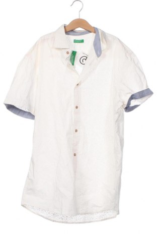 Ανδρικό πουκάμισο United Colors Of Benetton, Μέγεθος S, Χρώμα Λευκό, Τιμή 10,43 €