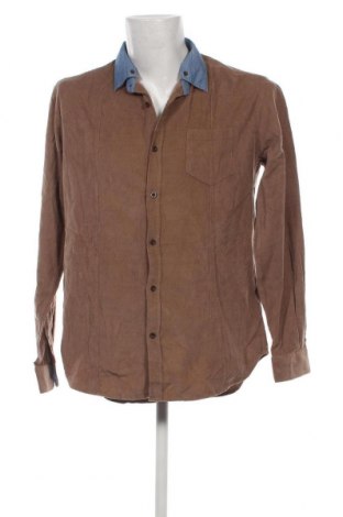 Ανδρικό πουκάμισο Zara Man, Μέγεθος L, Χρώμα Καφέ, Τιμή 12,62 €