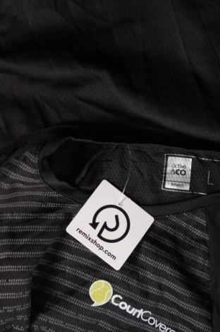 Мъжка тениска Active&Co, Размер L, Цвят Черен, Цена 7,80 лв.